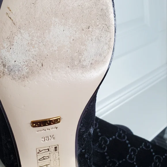 AUTHENTIC GUCCI SUEDE SIGNATURE BOOTS - Picture 12 of 13